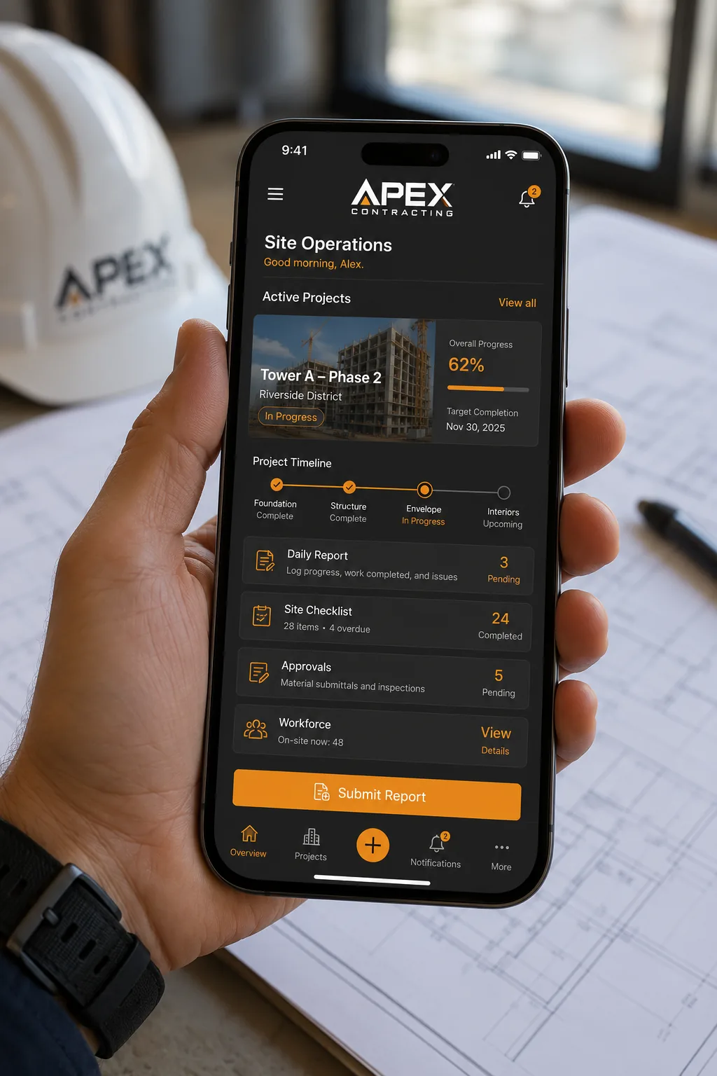 The field & project mobile app