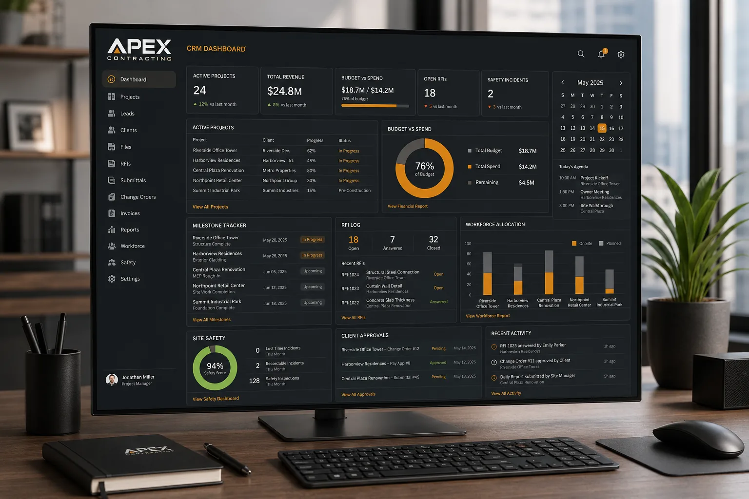 Custom project-management CRM
