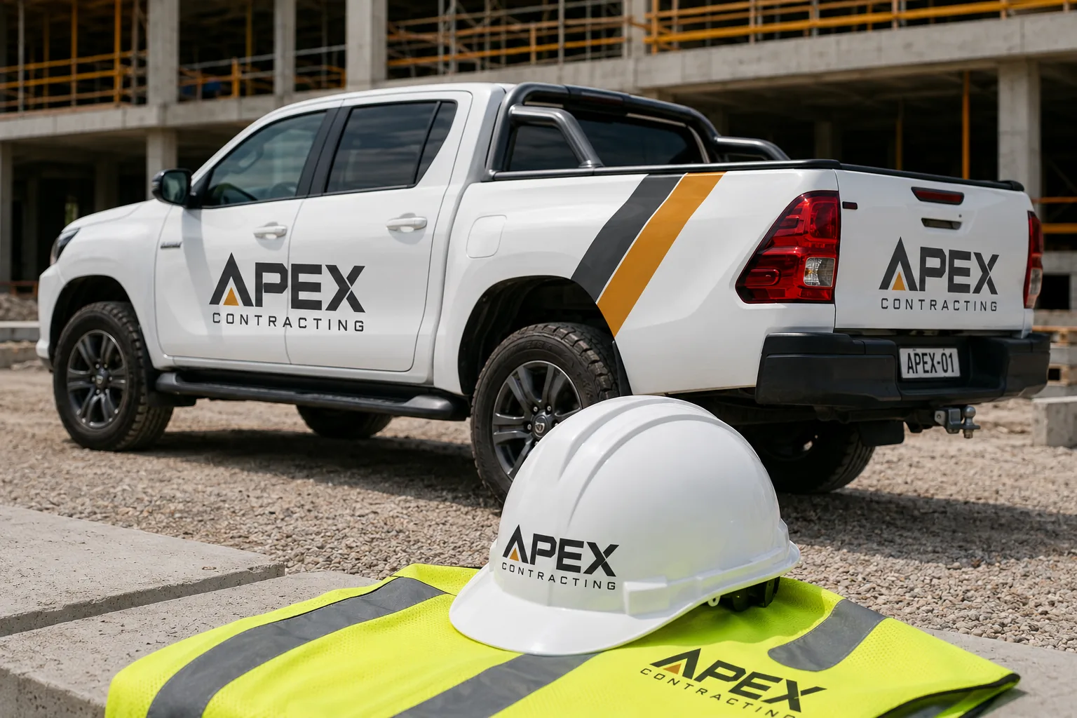 Fleet livery and safety-gear branding