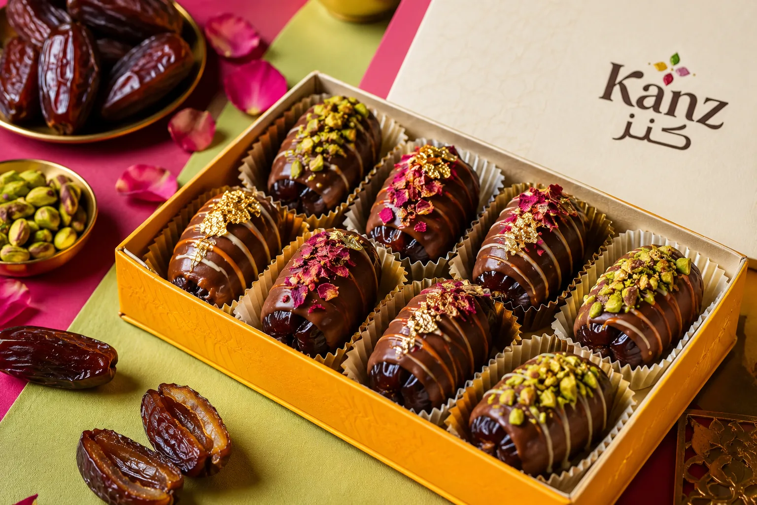 Chocolate-dipped dates