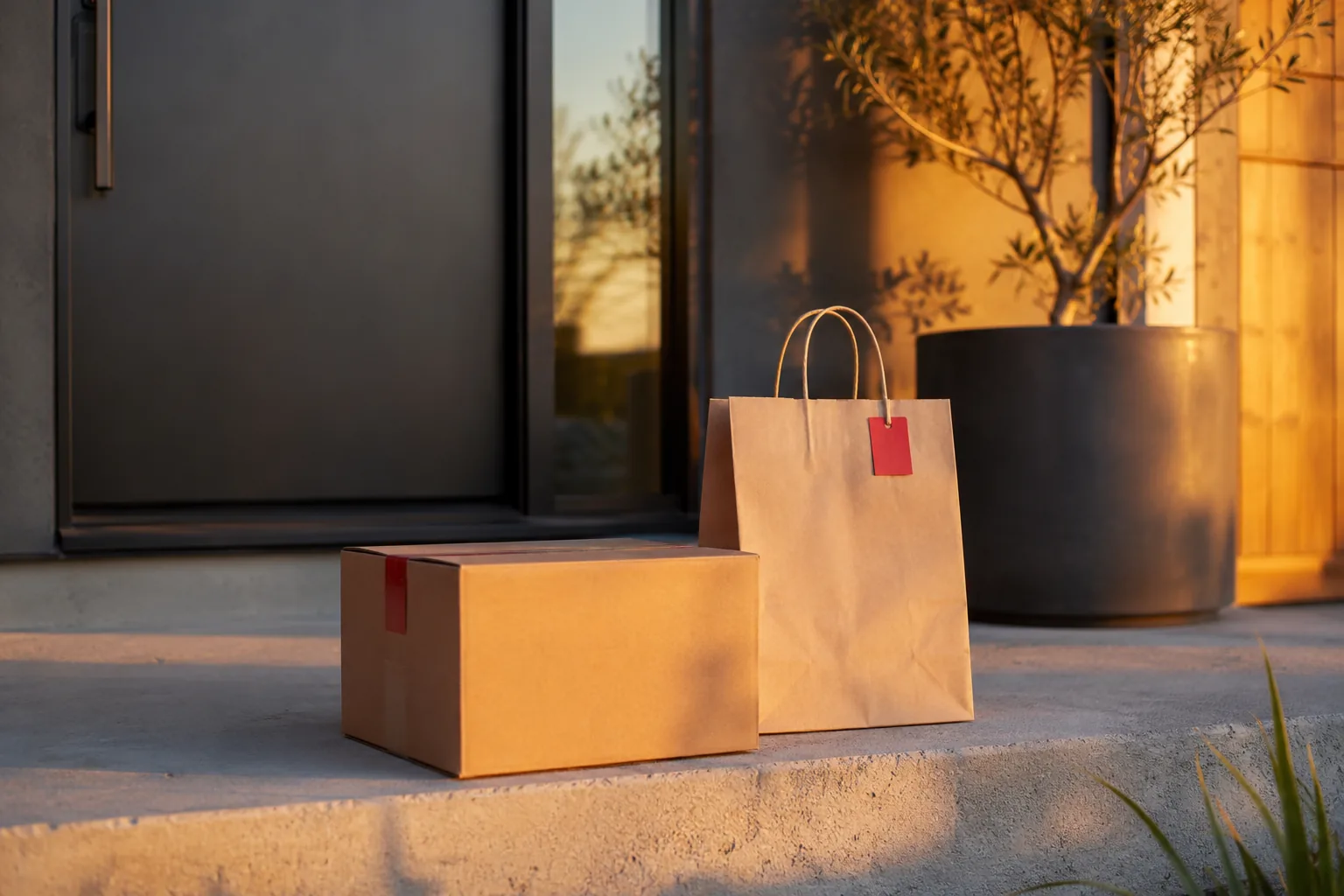 Delivery packaging and out-of-home ad