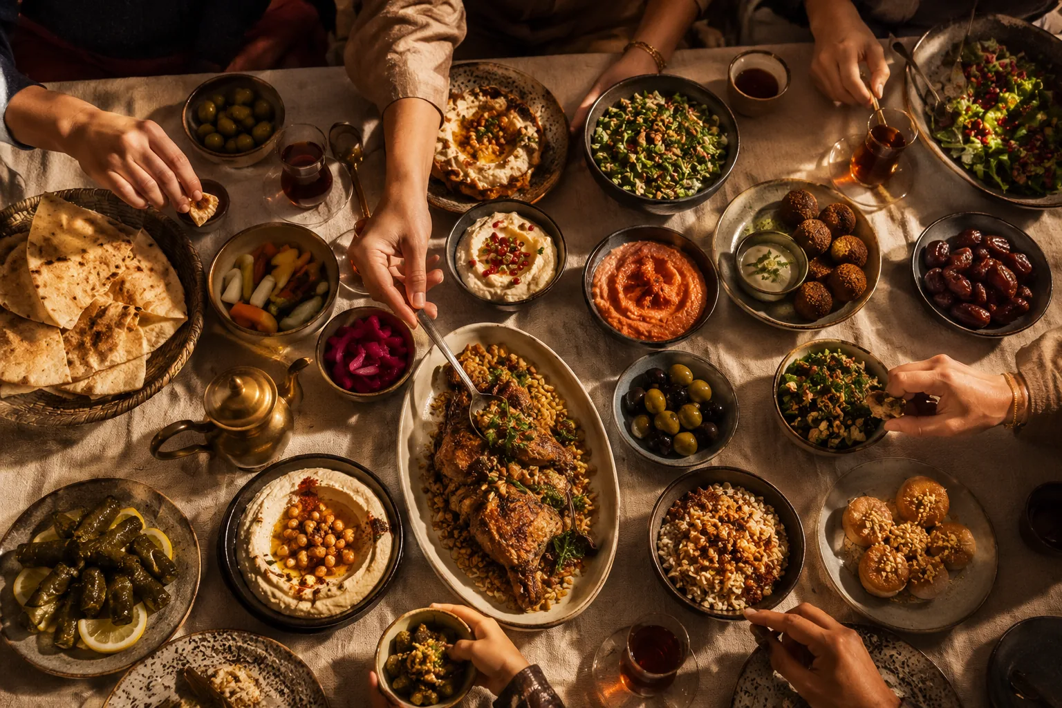 A shared table