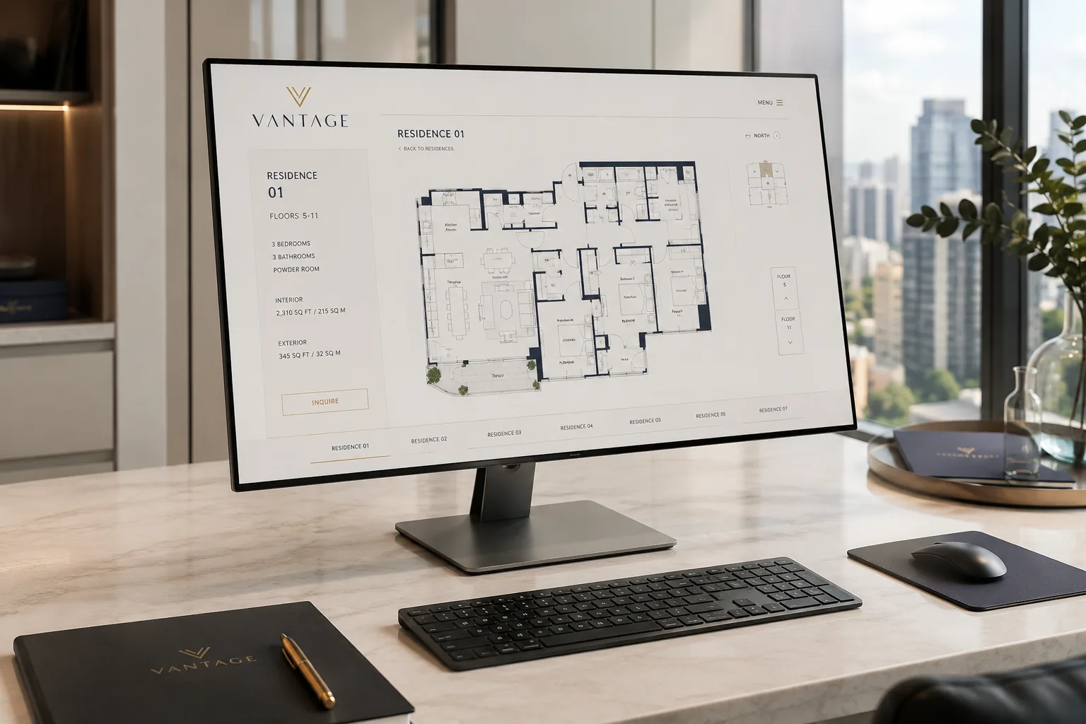 Interactive residence selector