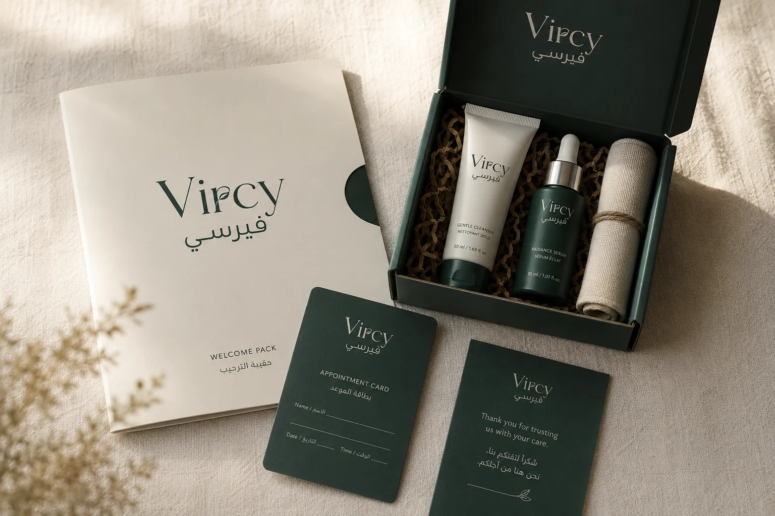 Appointment cards and welcome pack